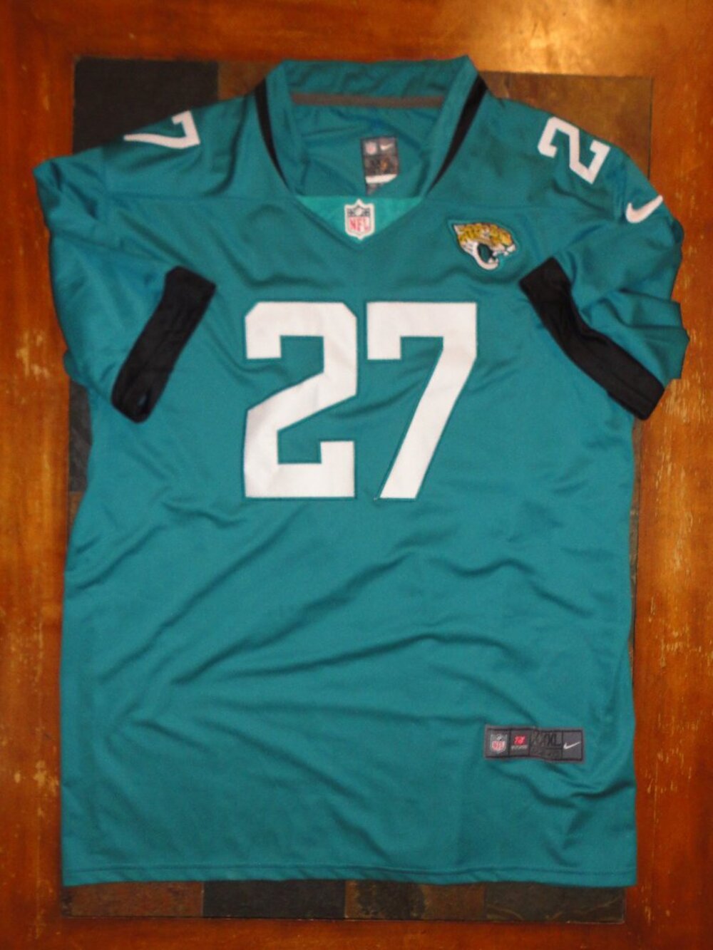 NIKE NFL JACKSONVILLE JAGUARS Men's Teal Football Jersey "Fournette" #27 XXXL
